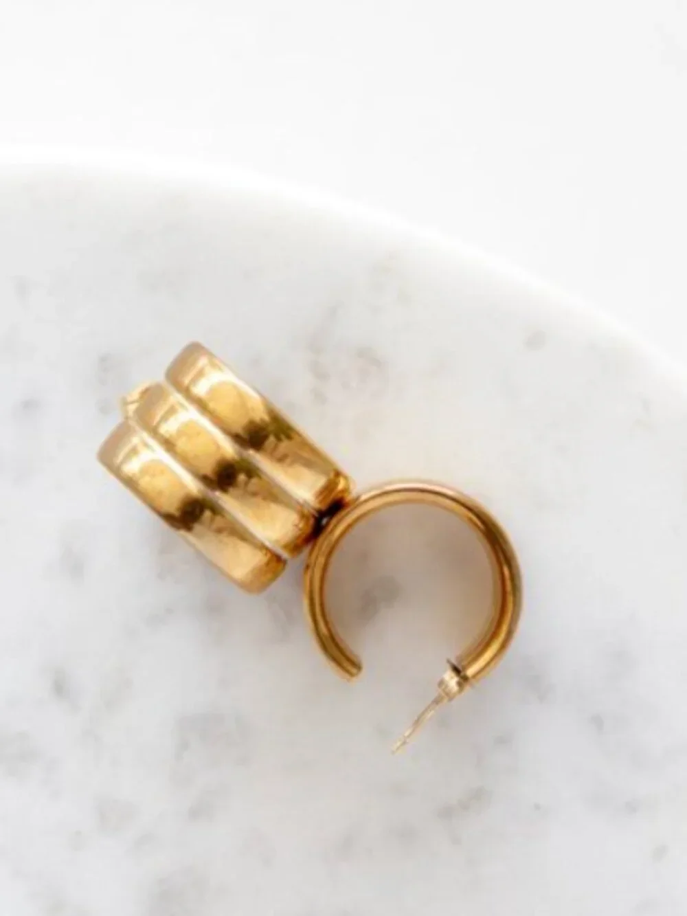 Laura Lombardi Brass Grazia Hoop Earrings